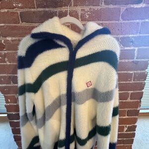 Casablanca Striped Hooded Cardigan